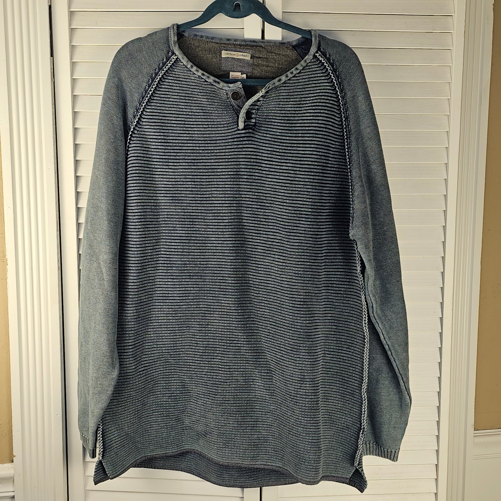 Carbon2cobalt Mens Blue Waterman Sweater Xl